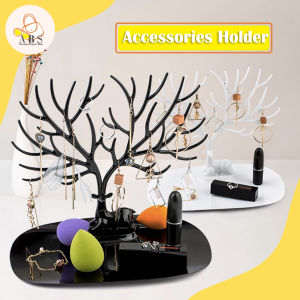 ABS Jewellery Organizer Deer Tree Display Stand Rack Earring Necklace Holder Women Accessories Hang Storage Plastic Unique Bekas Simpan Aksesori Waniita Plastik