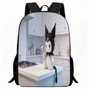 Sanrio | Kids Bag Fluffy Cartoon Dog Print Backpack Cherry Blossom Starry Sky Design Adjustable Lightweight Breathable School Bag for Kid