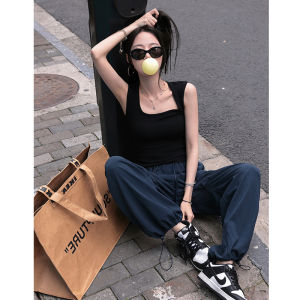 American Style Strap Vest Womens Inner Wear Summer New Model with Chest Pad Bra Integrated Outer Wear Base Beautiful Back Shirt