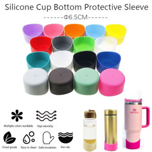 1/2/3PCS Diameter 6.5CM Universal Curved Silicone Cup Bottom Protective Sleeve Anti Scratch Anti Slip And Anti Scald