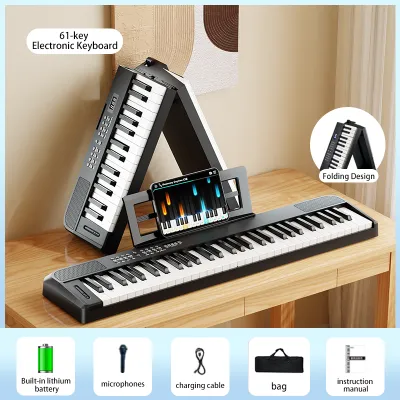 (COD Local Warehouse Shipment) Electronic Piano BETSY B151 Foldable 61 Keys Portable Suitable for Children and Beginners