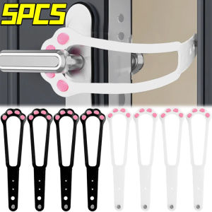 5Pcs Adjustable Dog Door Stopper Cat Door Holder Latch Flex Latch Strap Elastic Gate Lock Keep Dog Out From Entering Pet Gate Supply