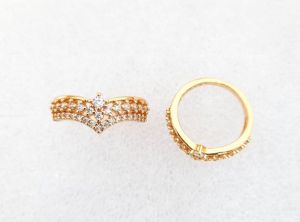 CINCIN DEWASA FUJI MAHKOTA INDAH PERMATA ZIRCON BERLAPIS EMAS ANTI KARATE AMAN DIPAKAI SETIAP HARI ( REALPIC )