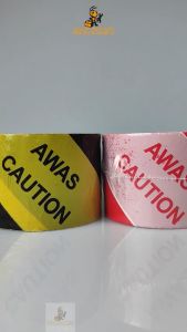 Nasara 6 Roll Zebra Warning Caution Tape / Awas Tape / Barricade Tape - 3" X 70 Meter