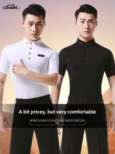DANBAOLUO | Mens Short Sleeve Slim Fit Premium Ballroom Dance Shirt