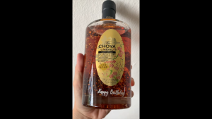 Personalize Choya Umeshu Gold Charming Festive Bundle with Real Gold Flakes 500ml for Birthday Christmas New Year