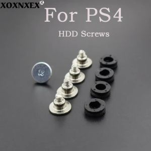 For PS4 HDD Screws Hard Drive Bracket Screws & Rubber Cushion Pads Repair Replacement Kit