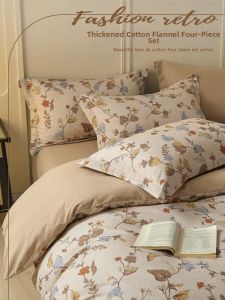 Kiss Dear | Extra Thick Flannel 100 Cotton Bedding Set for Autumn and Winter