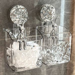 Bathroom Wall-Mounted Face Towel Storage Box Waste Disposal Shelf Luxury Style Household Organizer Foldable H-Shape Shelf