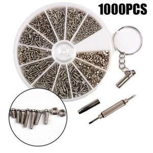 isi 1000 Baut Kacamata Set Mur Reparasi Pengganti Stainless Glasses Repair Nuts