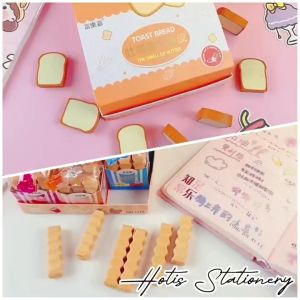 Gôm tẩy chì hình dồ ăn siêu cute bánh mì sandwich Toast Bread khoai tay chiên French Fries