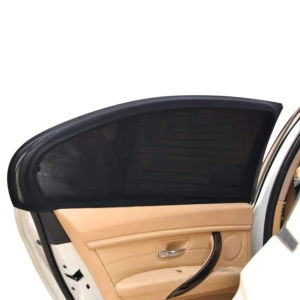 2 Pcs Car Side Window Cover Sunshade Curtain Window UV Protection Shield Shade Mosquito Dust Protection-Black