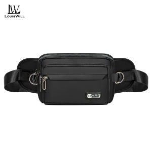 LouisWill Fashion Chest Bag Waist Bag Mens Waterproof Sports Bag Large Capacity Casual Bag Street Bag Messenger Bag Multifunctional Chest Bag Fitness Bag Travel Bag Business Bag For Men Women