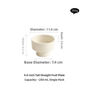 YOGEHOME | Elegant Porcelain High-Foot Snack Plate Commercial Hotel