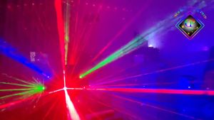 Đèn Laser Nấm 11 Mắt Cảm Biến Nhạc Hiệu Ứng Quét Tia Phủ Rộng Dùng Cho Sân Khấu Phòng Karaoke