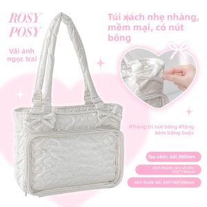 full girlish | Túi Đựng Đồ Lụa Satin Lolita Bông