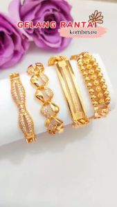 Nice Jewelry Gelang Xuping Gelang Dewasa Rantai Sisik Perhiasan Lapis Emas GL 120