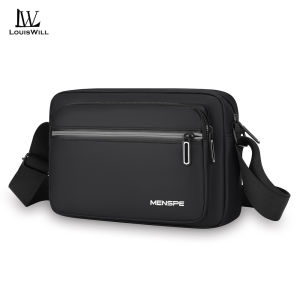 LouisWill Bag Mens Shoulder Bag for Men Casual Chest Bag Crossbody Bag Pouch Bag Casual Chest Bag Fashion Shoulder Bag Waterproof PU Leather Casual Sport Street Bag for Travel Outdoor Sling Bag for Men