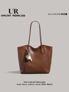 UR Retro Tote Bag Womens Large Capacity Commuter Handbag Casual Single Shoulder Underarm Bag for Daily Use in Summer