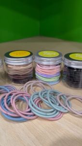 30 PCS KARET RAMBUT GRATIS BOX AKRILIK/KARET LENTUR ANTI PUTUS KOREA