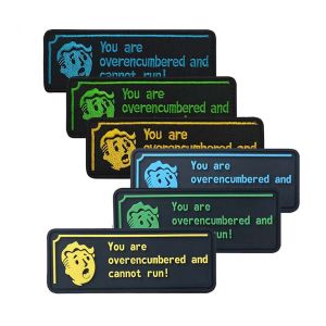 Truyền Cảm Nói Tinh Thần Biểu Tượng PVC Miếng Dán Bạn Đã Quá Khổ Và Không Thể Chạy Vải Táo Thêu Chiến Thuật Huy Hiệu Móc & Vòng