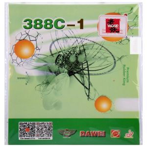 DAWEI 388C-1 Natural Rubber Ping Pong Ball Rubbers Single Layered Sticky Back Sponge for Table Tennis Racket Thick Sponge