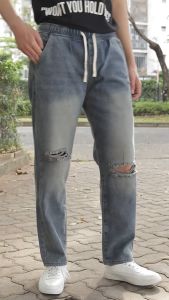 Quần jean nam Baggy Lưng Thun form đẹp thoáng mát ống suông VNO142