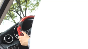 Leather Car Steering Wheel Cover Carbon Fiber 38cm High Quality