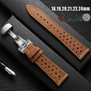 Cowhide Leather Watch Strap Universal Band for Seiko for Omega for Casio 18mm19mm20mm21mm 22mm24mm Wrist Quick Release Bracelet