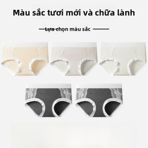 MiiOW | Quần lót tam giác ren cotton nguyên chất cho nữ mùa xuân hè mới thoáng khí kháng khuẩn quần lót dài liền mạch thoải mái