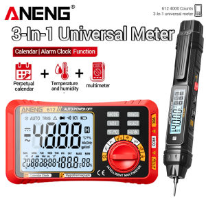 ANENG | ANENG 612 Temperature and Humidity Multimeter+A3005 Pen NCV Multimeter AC/DC Voltage/Current Resistance/Capacitor Detection Kit