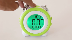 PRADO MALAYSIA Loud Bell Alarm Clock Heavy Sleepers Dual Alarm Clock With LCD Screen Snooze LED Backlight Silent Digital Clock Jam Loceng 闹钟