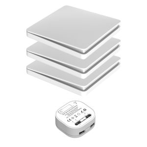 Waterproof Kinetic Wireless Switch 1/2 Gang Rocker Type 86 Panel Borderless No Battery Remote Control for Lighting 110-250V AC