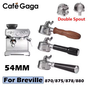 Coffee Bottomless Portafilter 54mm Double Spout Naked For Breville Sage 870 878 880 Espresso Machine Accessories Barista Tools