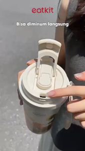 Eatkit Tumbler Stainless Steel SUS 316 500ml Termos Kopi Gelas Vacum Tahan Panas Dingin Botol Minum