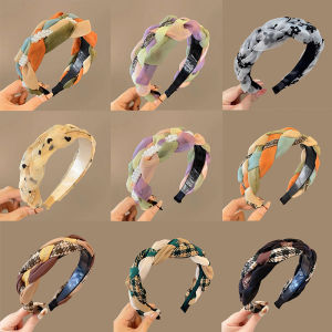 Phong cách Hàn Quốc ngọc trai bờm tóc bện cho phụ nữ thanh lịch rộng vành thời trang nữ băng đô