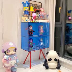 Acrylic Console Table Display Cabinet Labubu Bubble Bobo Showcase Dining Room Storage Shelf Luxury Style Universal Furniture