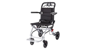 Ultra-light 6.2kg aluminum alloy folding wheelchair portable and can be taken on the plane white elderly disabled travel scooter