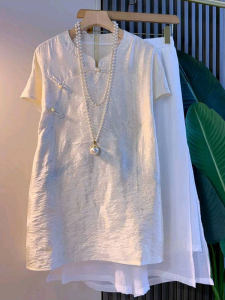QIANJIEFU | Chinese Zen Vintage Pankou Ethnic Style Qipao Blouse Mid-Length