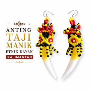 Anting dayak anting taji manik  taji anting manik Dayak kalimanta