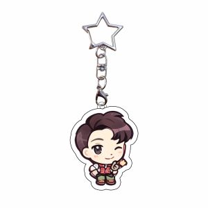 Bandai | for Hot New Fields of Mistria Game Peripheral Juniper Valen Ryis Reina Acrylic Keychain Backpack Pendant Exquisite Fans Gifts