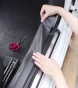 3D Carbon Fiber Bicycle Car Stickers MTB Road Bike Frame Protection Sticker Tapes Auto Door Sill Side Mirror Anti Scratch Tape