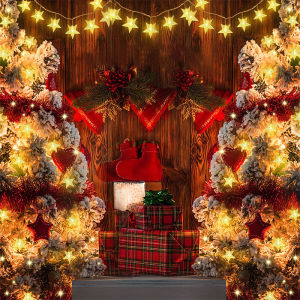 Battery Holiday Garland Lamp LED Star String Lights for Garden Christmas Party Balcony Decoration