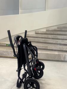 Ultra Light Folding Portable Wheelchair Small Travel Trolley for the Elderly Can Be Used on an Airplane Scooter