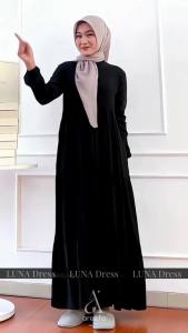 Areefa Indonesia - Gamis Dress Kondangan Katun Rayon Premium Korea Jumbo Korean Style Aesthetic