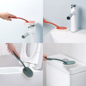 Homenhome Nhà Bếp Tay Cầm Dài Bàn Chải Xốp Phòng Tắm Khoảng Cách Làm Sạch Vải Lau Dày