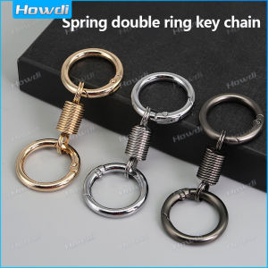 Howdi Car Outlets: Personality Spring Double Coil Keychain Carabiner Buckle Key Rings Anti-lost Climbing Hook Car Keychains