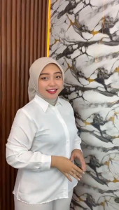 OVI Shirt - Kemeja Polos Wanita Basic Lengan Panjang