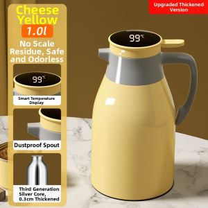 HUALUOLAN | Smart Temperature Display Red Large Capacity Vacuum Flask