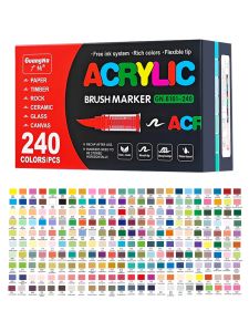 GN | 168/240 Colors Direct Liquid Marker Pen SetDIY Hand DrawnGraffiti Paint Art Acrylic Paint PensPerfect for Artist/Student